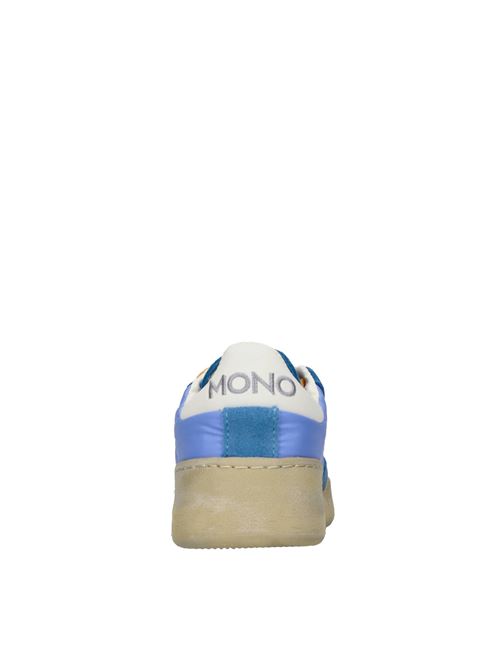 Leather and fabric sneakers MONO WAY | JIHACELESTE-BLU-BIANCO